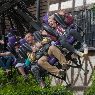 Families enjoying Vampire ride at Chessington World of Adventures Resort