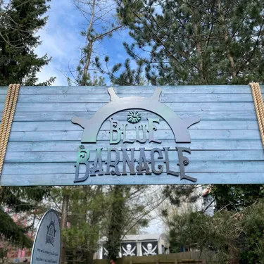 Blue Barnacle Theme Park Sign