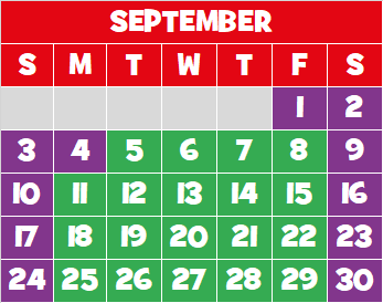 September 2023 Schools Calendar