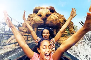 People on Tiger Rock at Chessington World of Adventures Resort