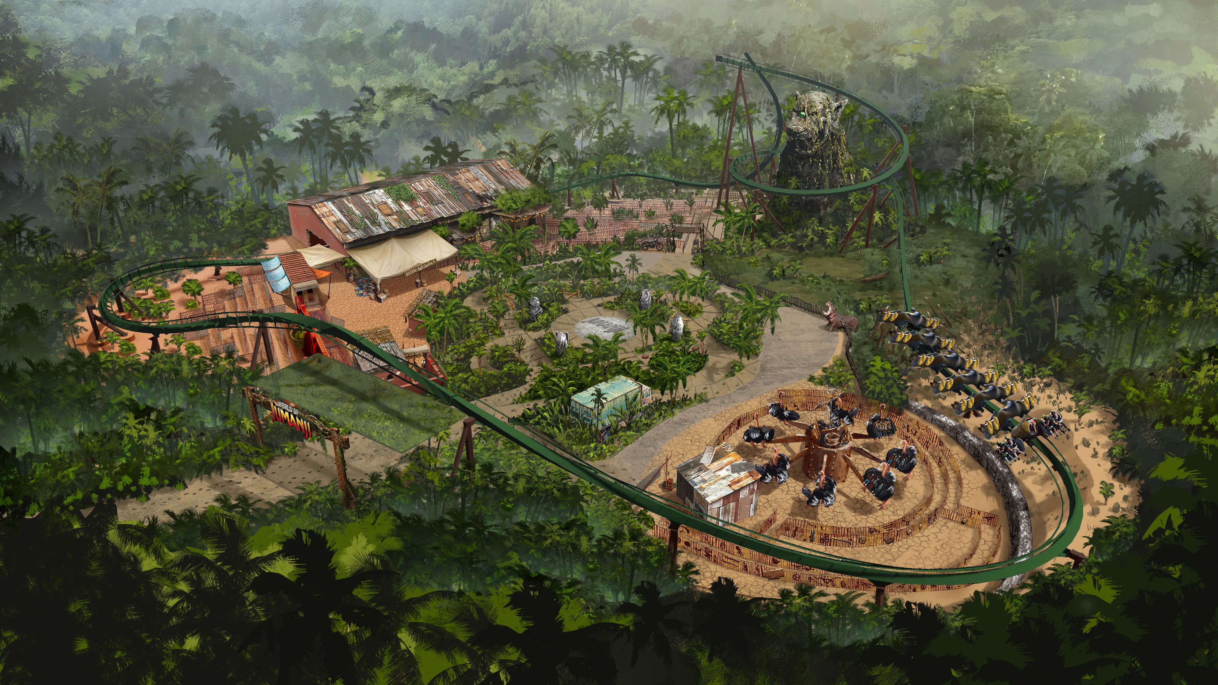 World of Jumanji at Chessington World of Adventures Overhead shot