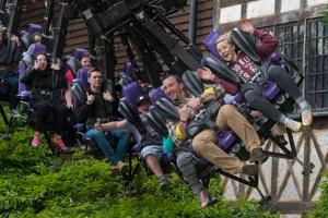 Families enjoying Vampire ride at Chessington World of Adventures Resort