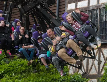 Families enjoying Vampire ride at Chessington World of Adventures Resort