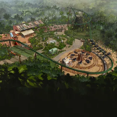 World of Jumanji at Chessington World of Adventures Overhead shot