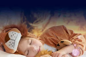 Web Image - child sleeping in lion costume