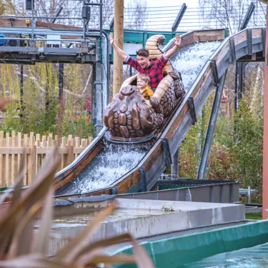 Family fun on the river rafts ride
