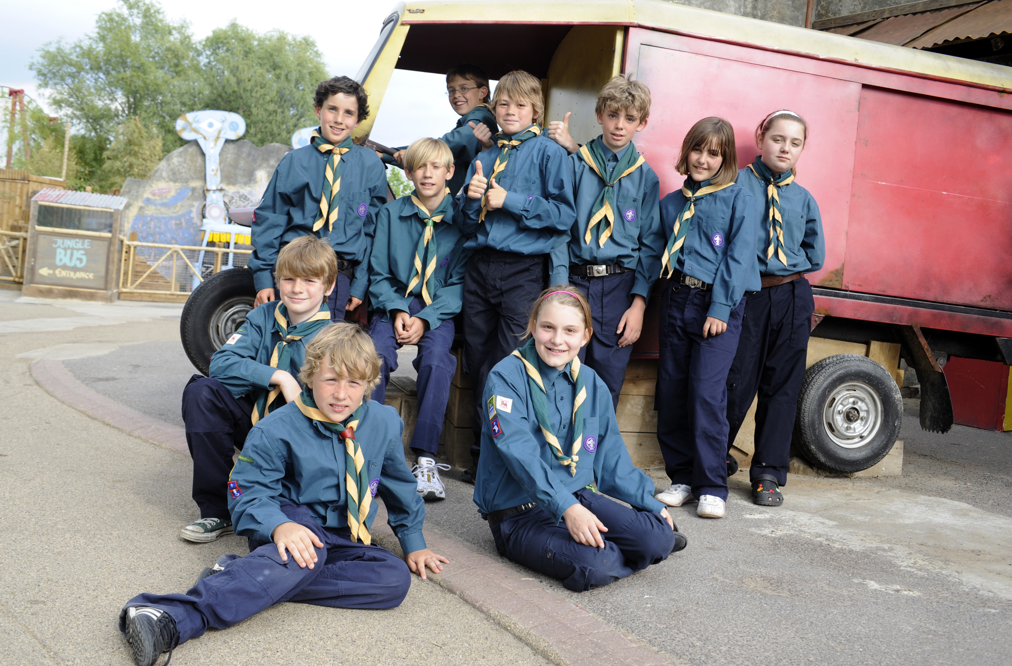 Posed picture of a group of scouts