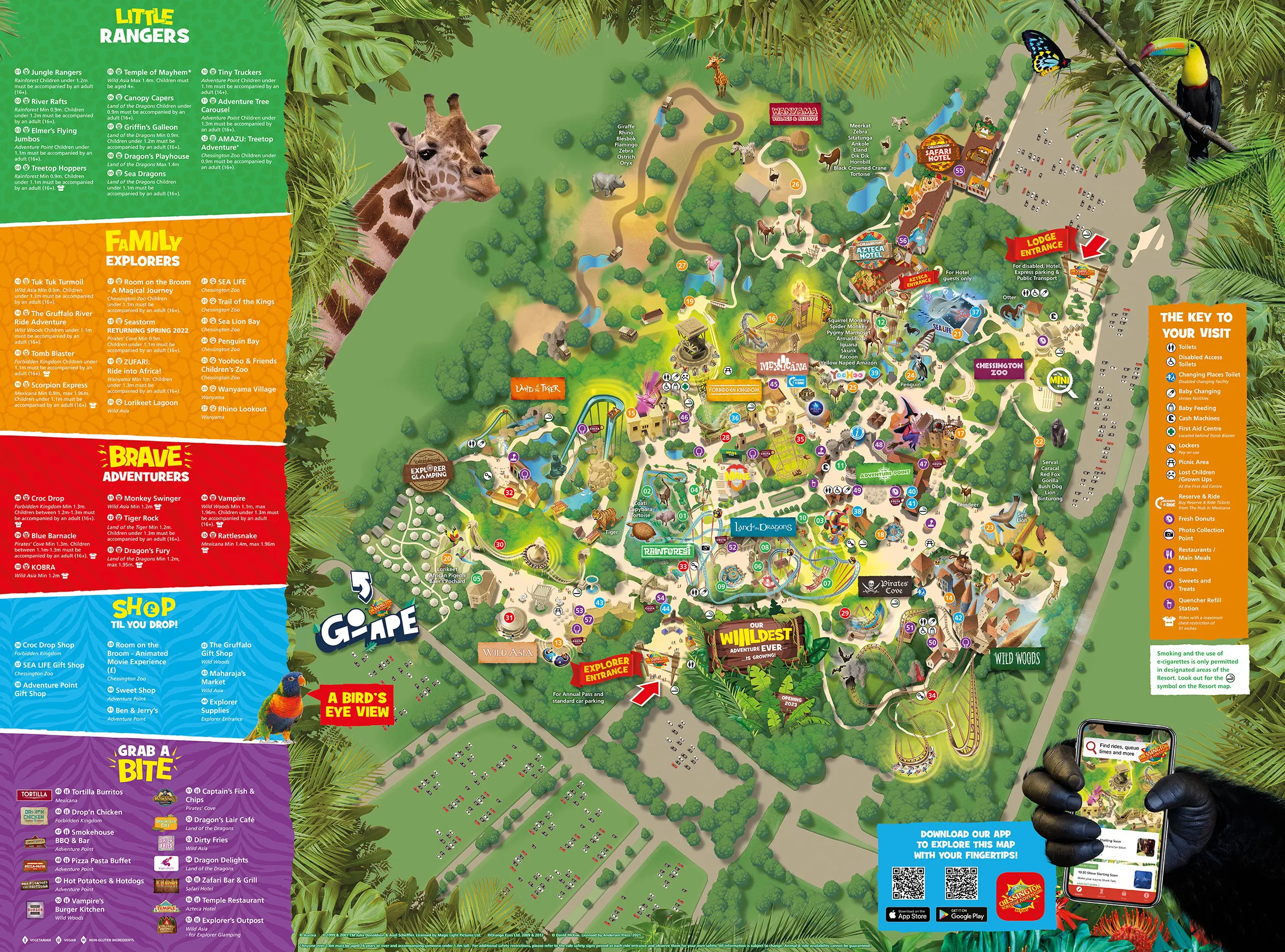 Park Map Of Chessington World Of Adventures Resort