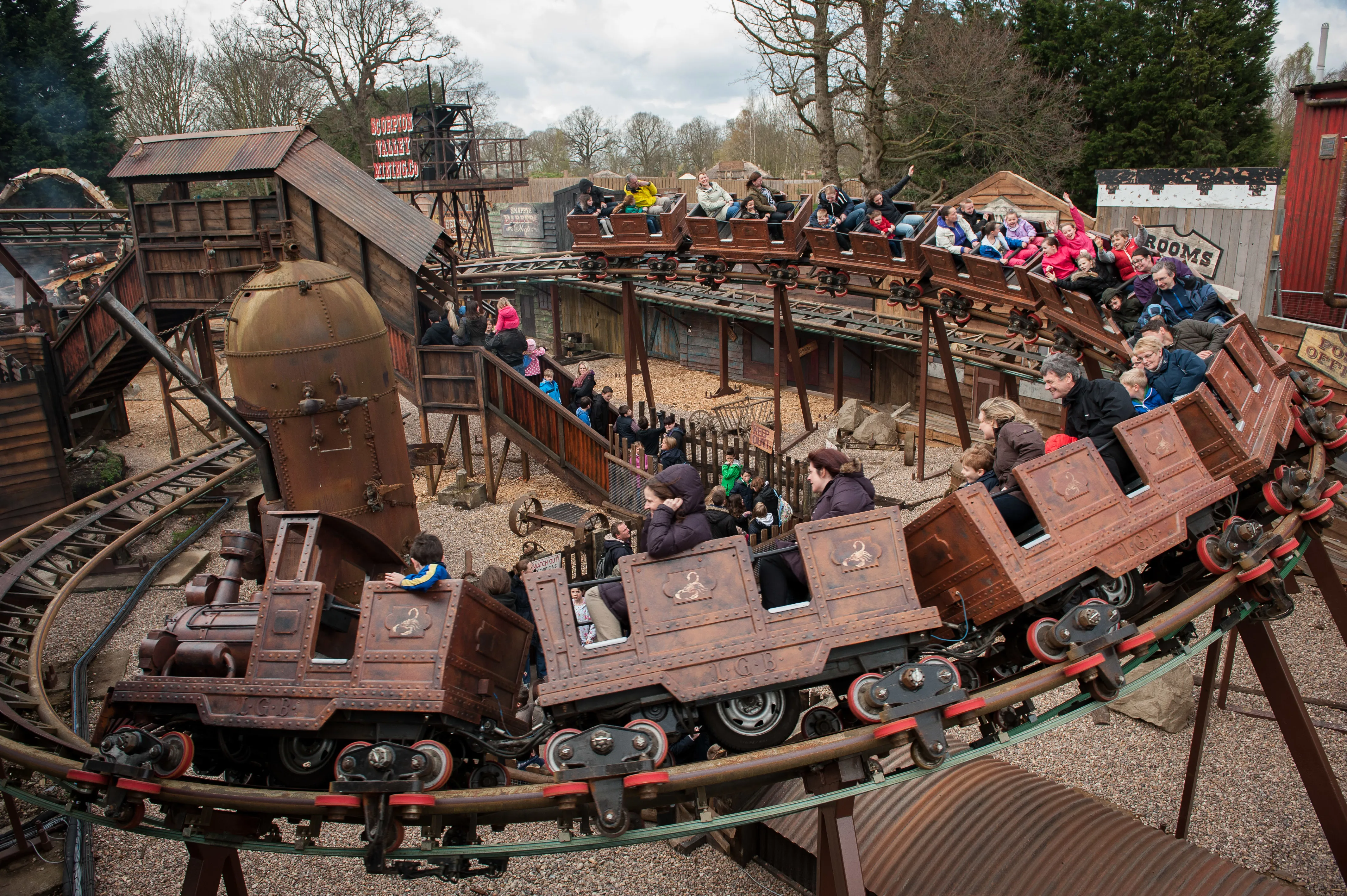 Buy in case of fire use stairs signs Scorpion Express in Mexicana at Chessington World of Adventures Resort